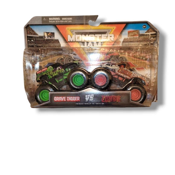 Monster Jam 2 pack 1:64 Grave Digger vs Zombie - Picture 1 of 7